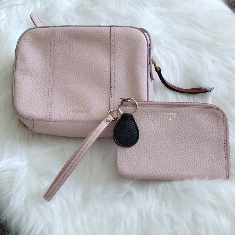 Fossil crossbody purse and wristlet wallet